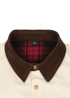 Men's Workwear Inspired Flannel Lined Barn Jacket, 8.3 oz