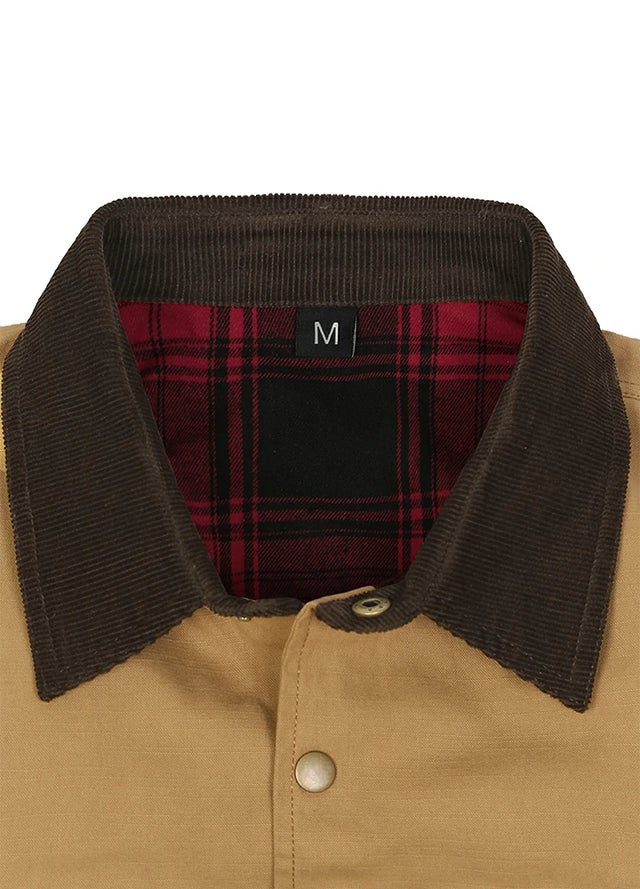 Men's Workwear Inspired Flannel Lined Barn Jacket, 8.3 oz