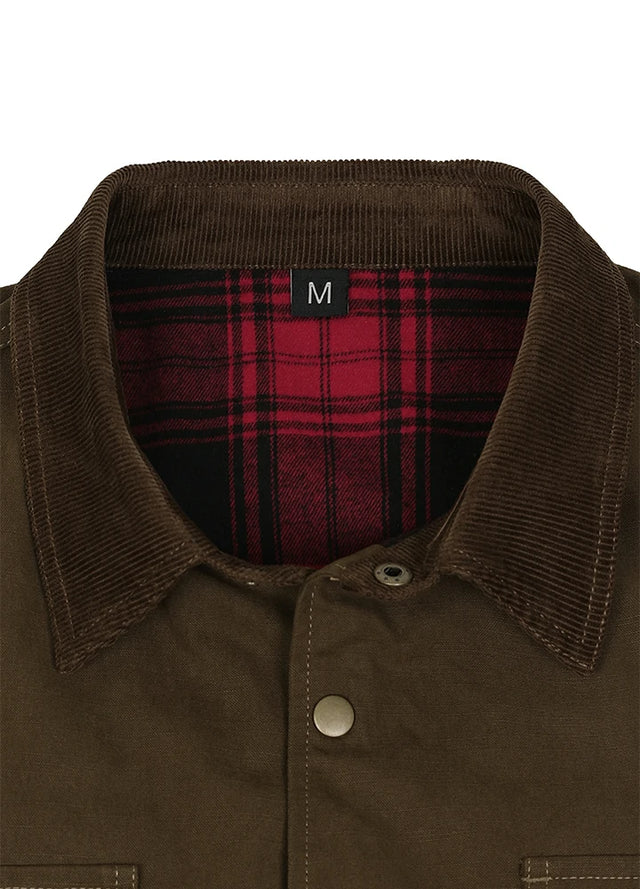 Men's Workwear Inspired Flannel Lined Barn Jacket, 8.3 oz