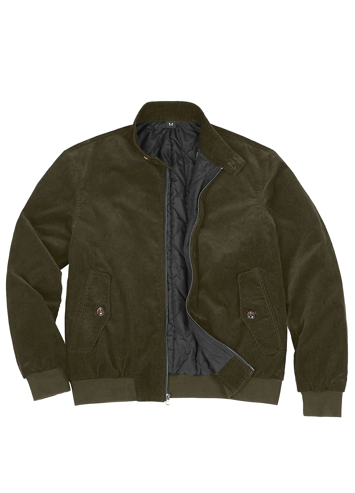 Men's Classic Harrington Quilted Lined Corduroy Jacket