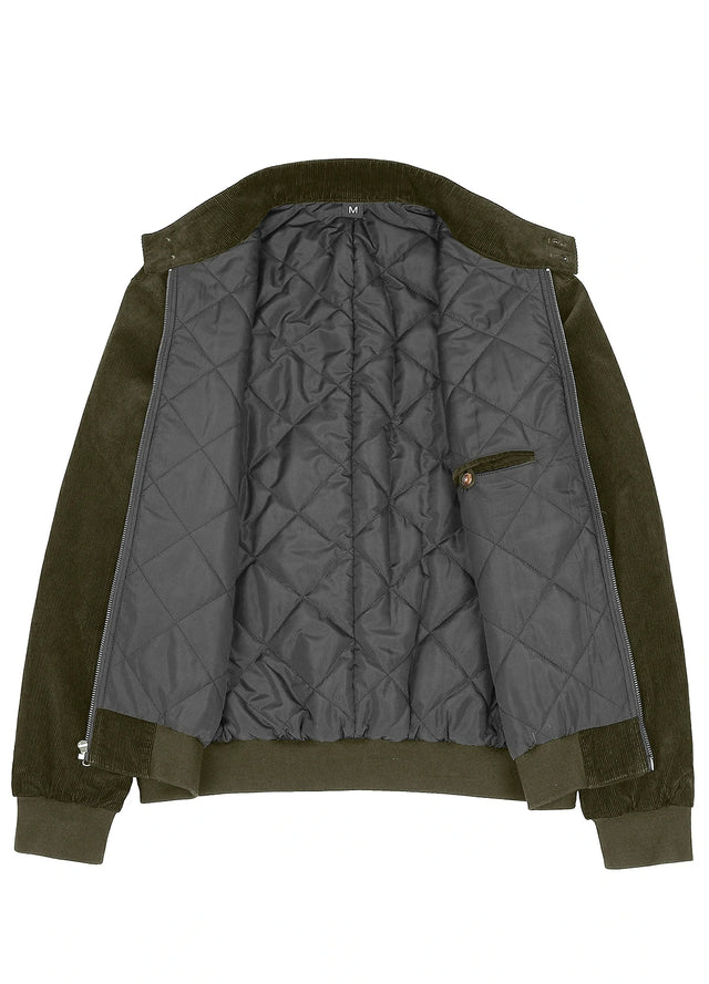 Men's Classic Harrington Quilted Lined Corduroy Jacket