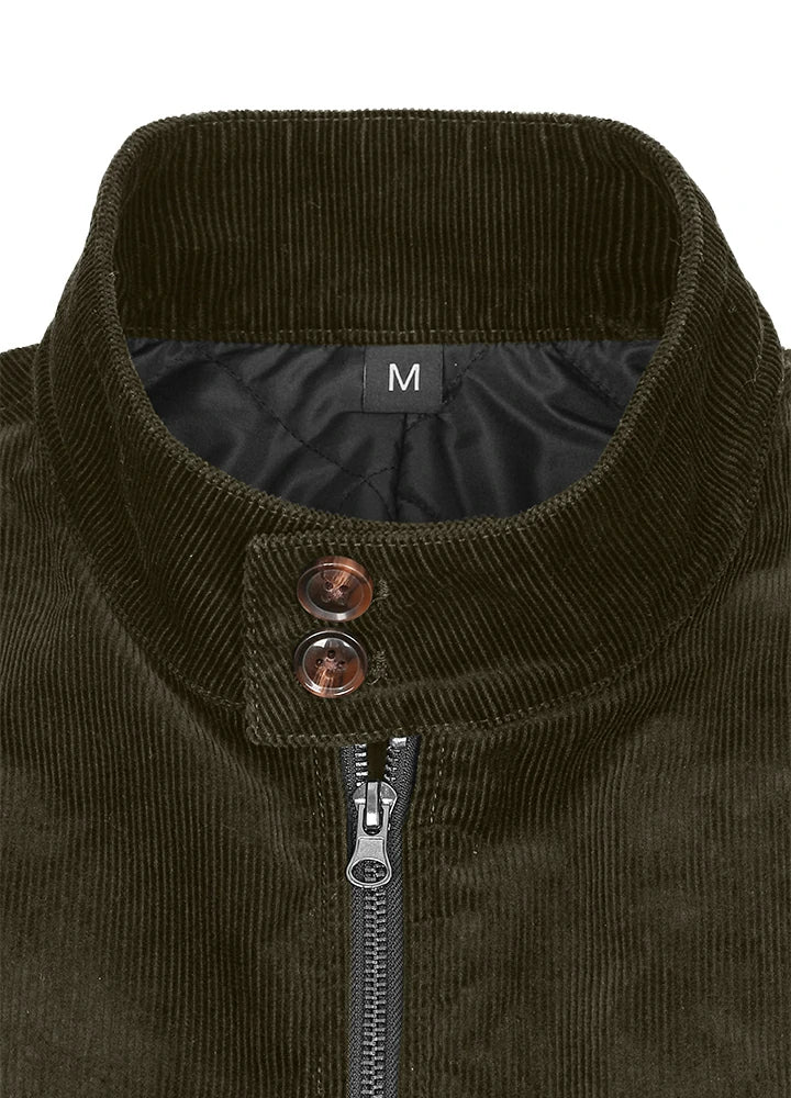 Men's Classic Harrington Quilted Lined Corduroy Jacket