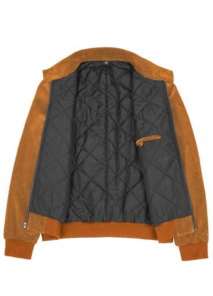 Men's Classic Harrington Quilted Lined Corduroy Jacket