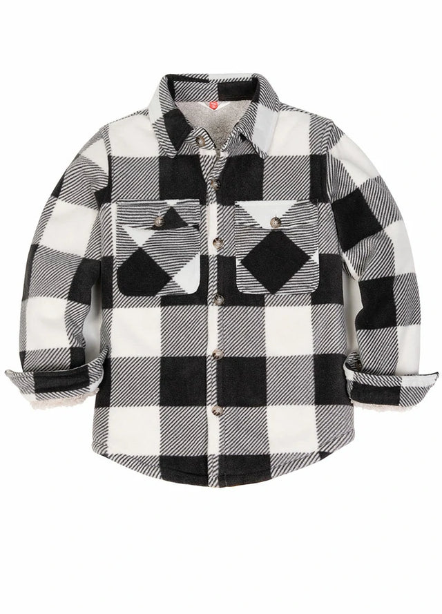 Black and white buffalo plaid jacket clearance