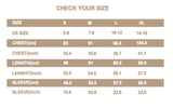 The size chart of boys flannel jacket
