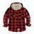 Front view of kids buffalo red flannel plaid jacket
