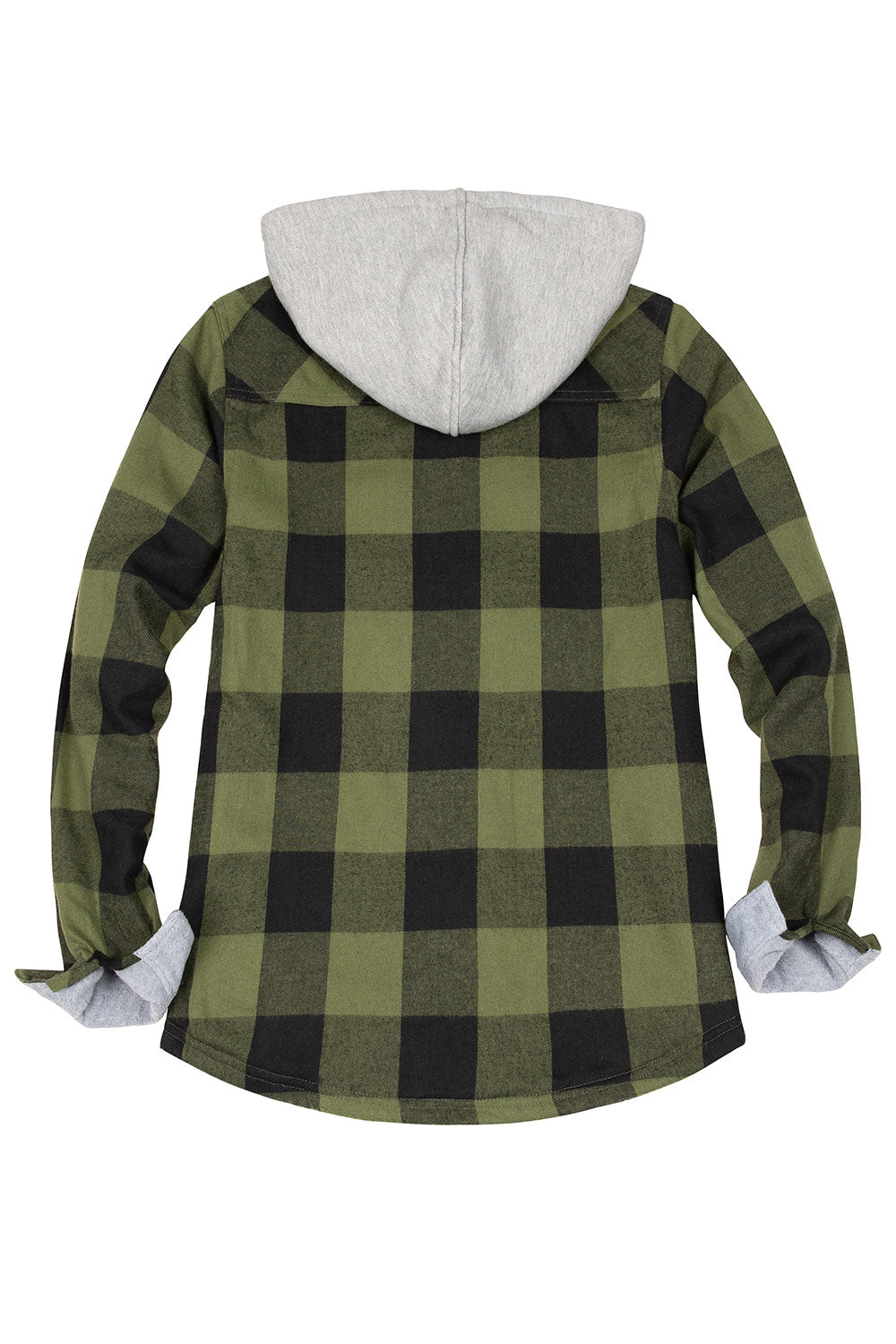 Matching Family Outfits - Women's Green Fleece Lined Flannel Shirt ...