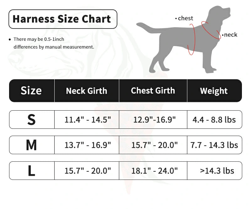 Size chart for dog鈥榮 bow-knot plaid harness leash set-XR0002RD-S,XR0002RD-M,XR0002RD-L,XR0002BE-S,XR0002BE-M,XR0002BE-L,XR0002YW-S,XR0002YW-M,XR0002YW-L,XR0002GN-S,XR0002GN-M,XR0002GN-L,XR0002PB-S,XR0002PB-M,XR0002PB-L,XR0002GP-S,XR0002GP-M,XR0002GP-L