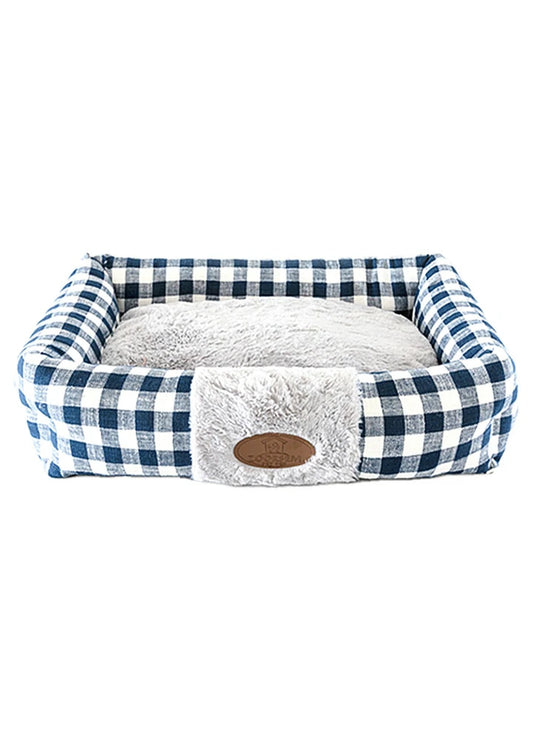 Dog's Plaid Beds For Small Medium Dogs,Removable Mat