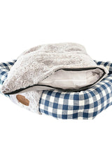 Dog's Plaid Beds For Small Medium Dogs,Removable Mat