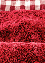 Dog's Plaid Beds For Small Medium Dogs,Removable Mat