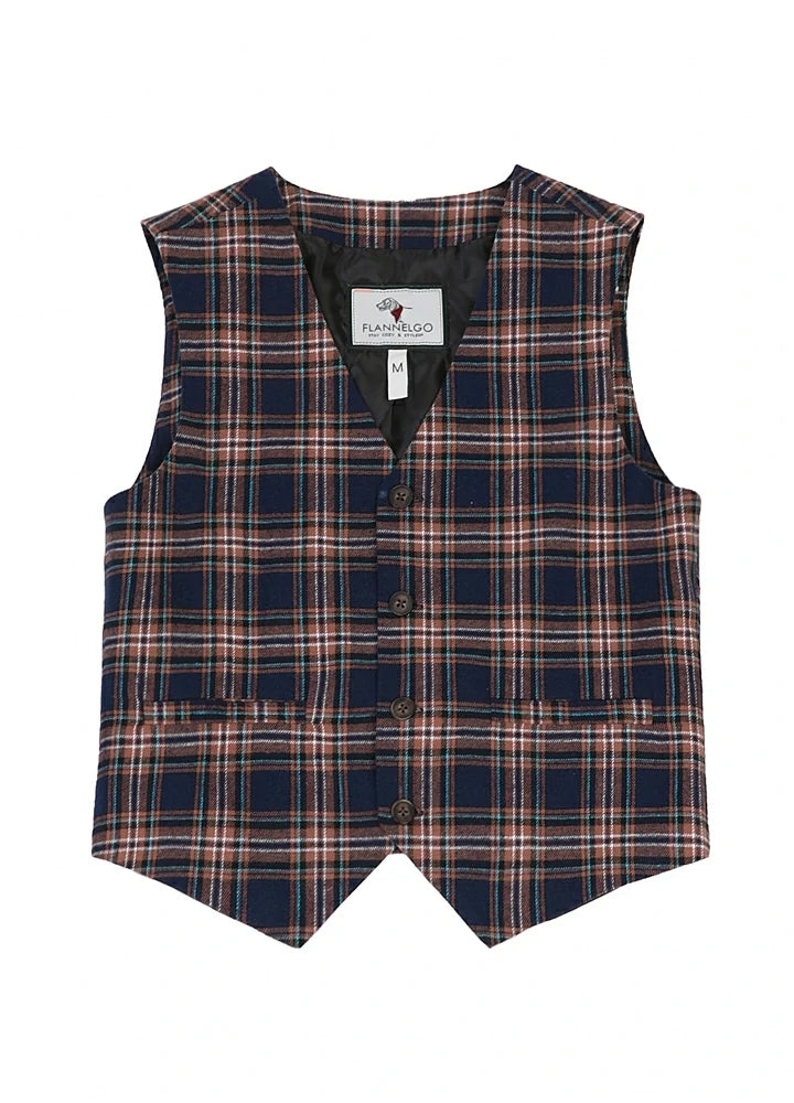 Kid's Dressy Suit Vest,4-button Single Breasted Waistcoat