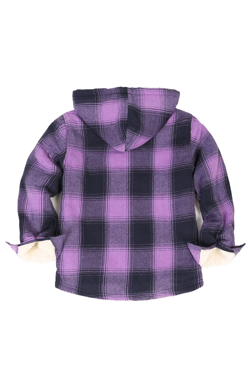 Purple flannel hoodie online