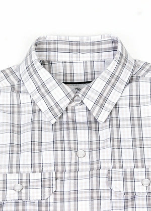 Detailed view of collar on cloud whisper western vest for kids