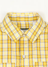 Detailed view of lapel design on kid's lemon western vest