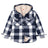 Front view of boys cozy sherpa lined  jacket
