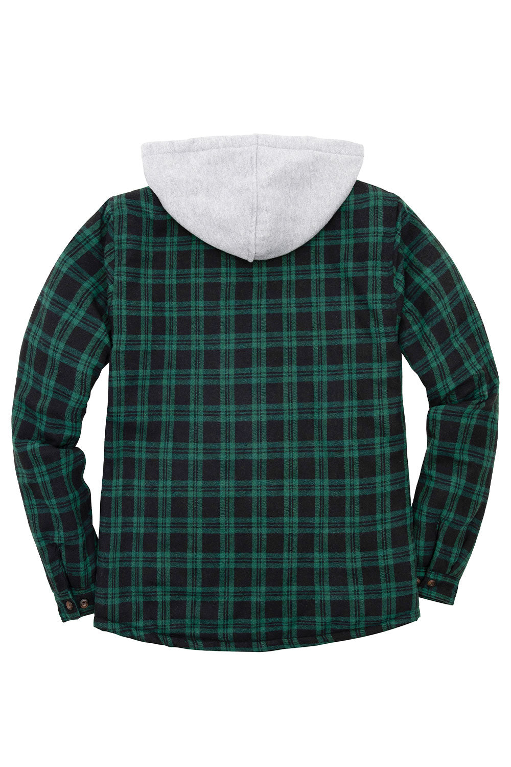 Green Plaid Tartan Men's Zip Up Hoodie