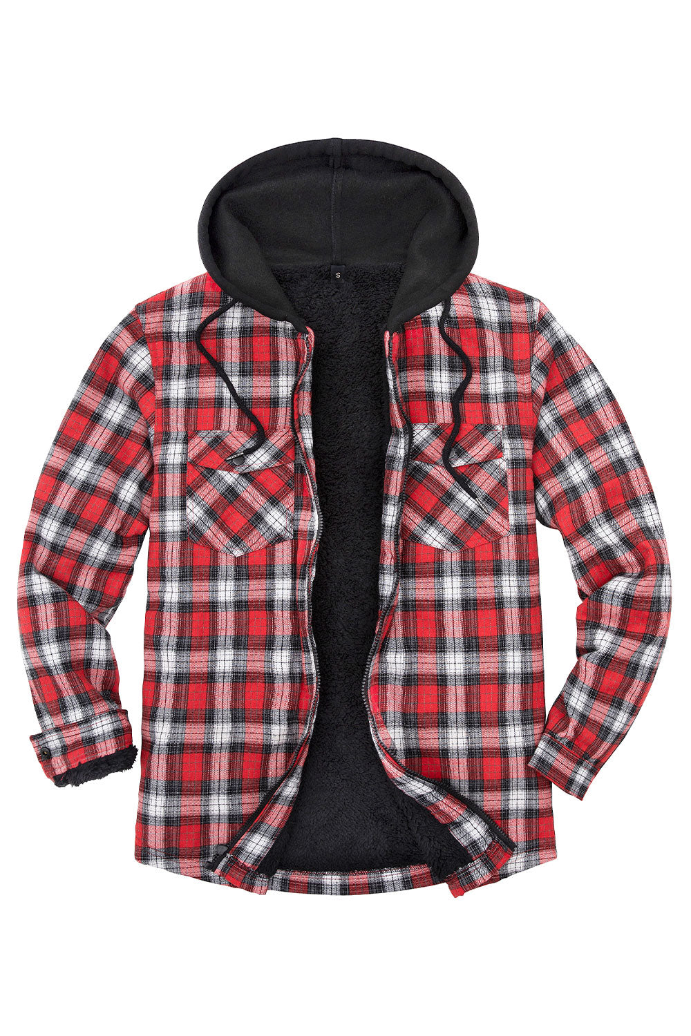 Matching Family - Men's Red Buffalo Hooded Flannel Jacket – FlannelGo
