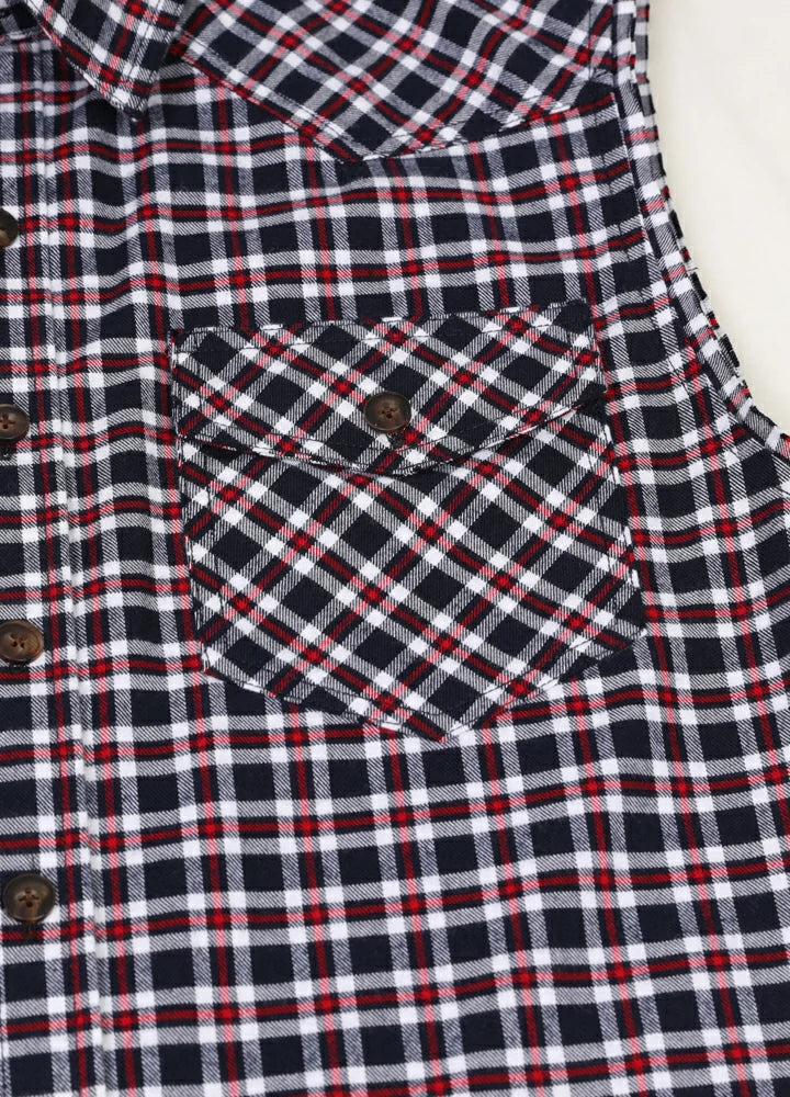 Men's Flannel Cotton Plaid Vest