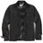 Front view of men's charcoal flannel lined corduroy shirt jacket