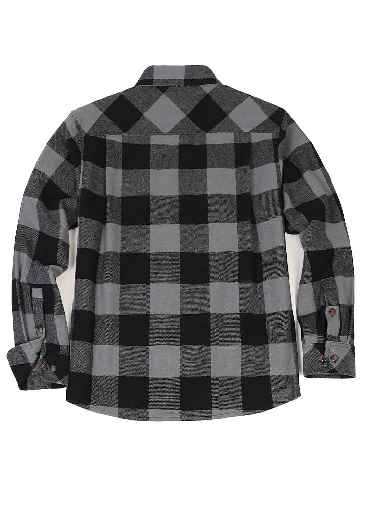 Men's Rugged Stiff Flannel Shirt,100% Cotton