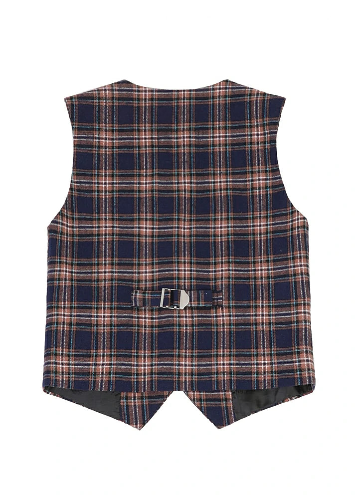 Kid's Dressy Suit Vest,4-button Single Breasted Waistcoat