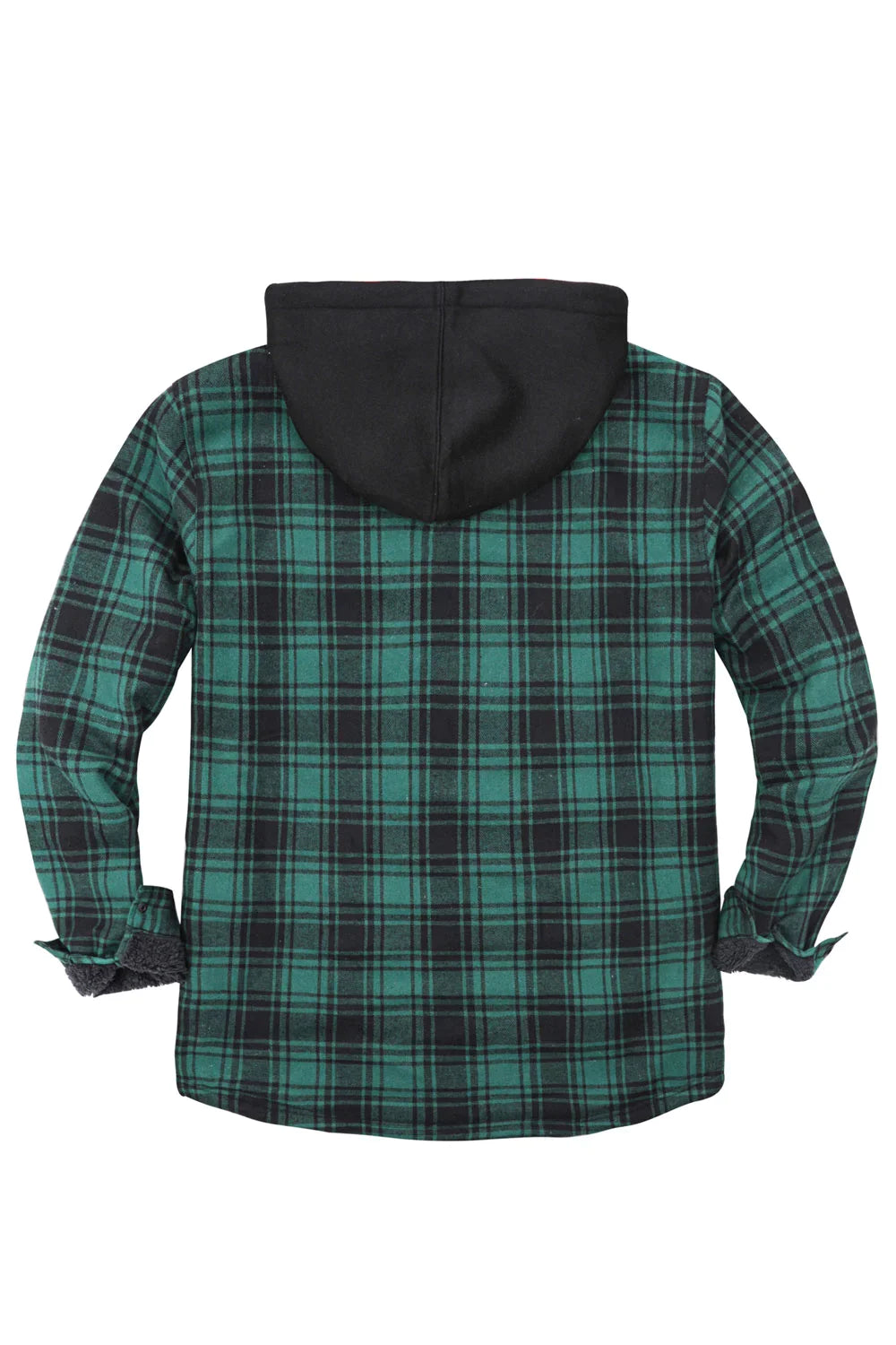 Matching Family Outfits Men s Green Plaid Zip Up Hooded Jacket FlannelGo