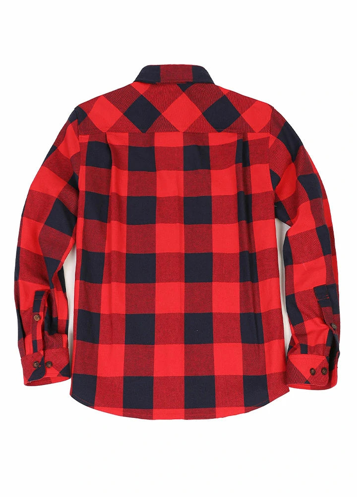 Men's Rugged Stiff Flannel Shirt,100% Cotton