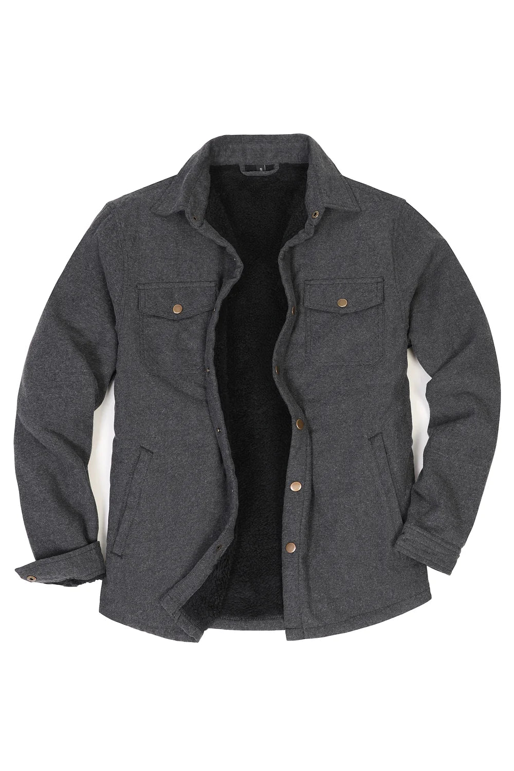 Men's Snap Front Flannel Shirt, Sherpa-Lined Shacket – FlannelGo