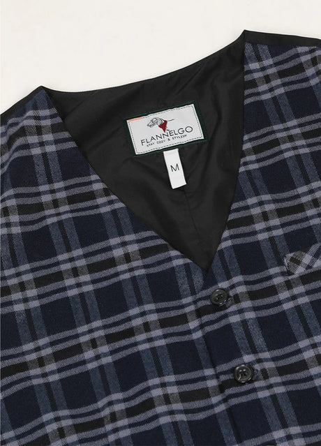 Detailed view of four-button closure on men's dressy suit vest