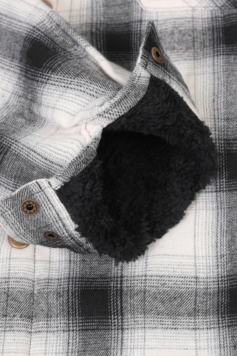 thumbnail image 2 of Black Plaid Sherpa Lined Shacket · Filly Flair 2 of 11