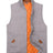 Front view of grey men's soft washed outdoor vest 