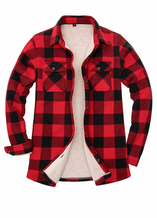 Matching Family Outfits - Women's Button Up Red Plaid Jacket