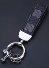 Leather Car Keychain, Anti-Lost D-Ring