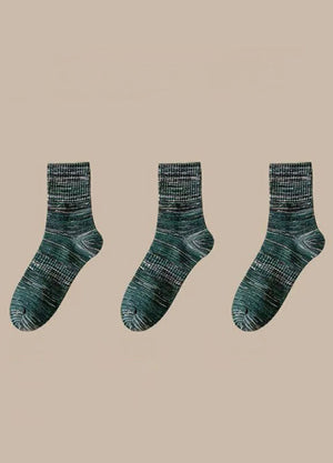 3 Pairs of Men's Vintage Crew Socks