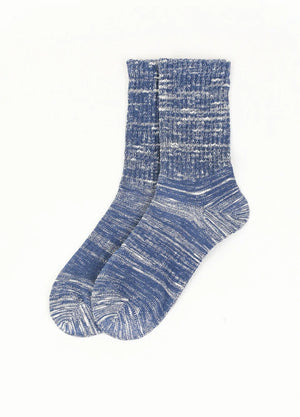 Men's Vintage Slub Cotton Textured Crew Socks
