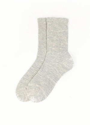 Men's Vintage Slub Cotton Textured Crew Socks