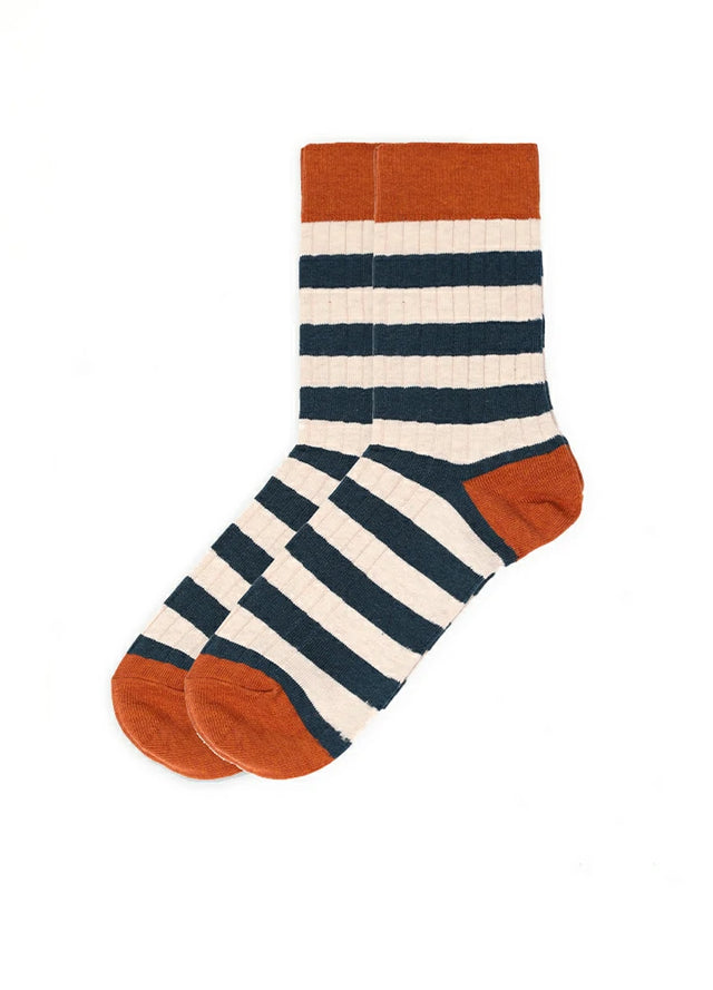 Men's Casual Double-Cylinder Ribbed Crew Socks