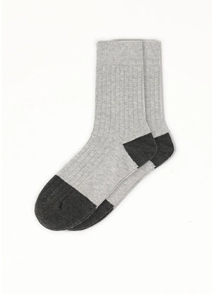 Men's Casual Double-Cylinder Ribbed Crew Socks