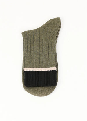 Men's Casual Double-Cylinder Ribbed Crew Socks