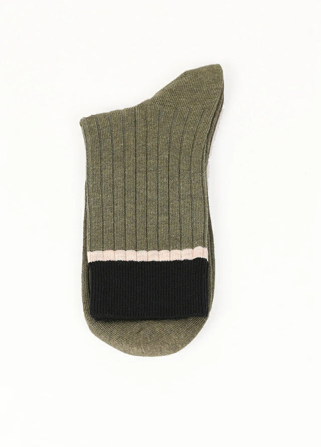 Men's Casual Double-Cylinder Ribbed Crew Socks
