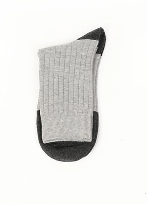 Men's Casual Double-Cylinder Ribbed Crew Socks