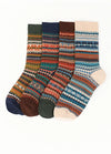 Women's Nordic Fair Isle Double-Knit Crew Socks - Combo Set