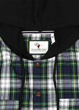 Vintage Inspired Hooded Plaid Flannel Shirt, Streetwear Cut