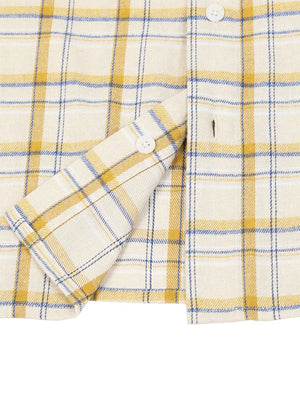 Vintage Hooded Plaid Flannel Shirt - Streetwear Short Sleeve Hoodie