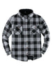 Men's Warm Sherpa Lined Plaid Shirt Jacket (Sherpa Lined Throughout)