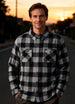 Men's Warm Sherpa Lined Plaid Shirt Jacket (Sherpa Lined Throughout)