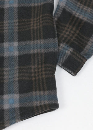 Men's Fleece Lined Plaid Shirt Jacket, Button Down