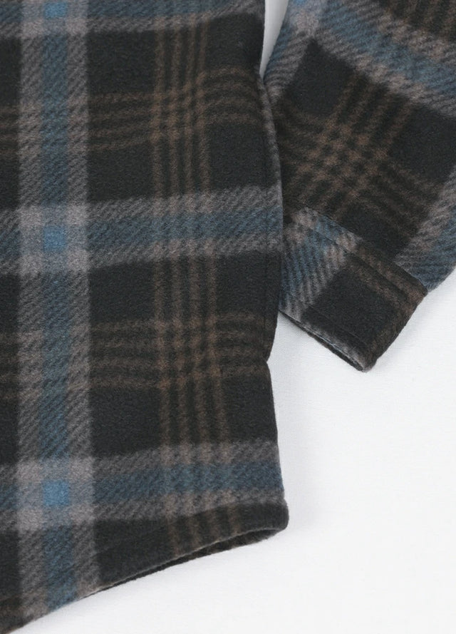 Men's Fleece Lined Plaid Shirt Jacket, Button Down