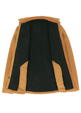 Men's Warm Sherpa Lined Fleece Shirt Jacket